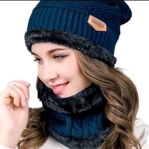 Woolen Cap With Muffler Set