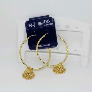 Ladies Gold Plated Zumkha Style Earrings