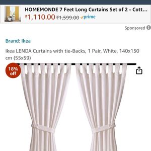 Ikea curtain 1 Pair