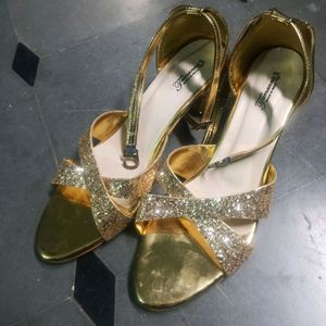 new shinny golden heels