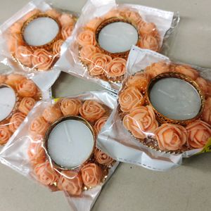 Diwali Offer / Flower Designed Candles Pack Of 5