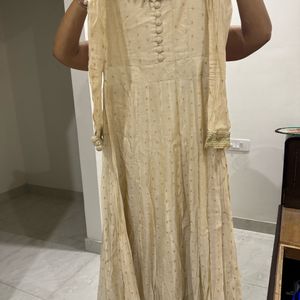 Cream Coloured Ethnic Gown