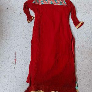 Maroon Sky Blue Kurta