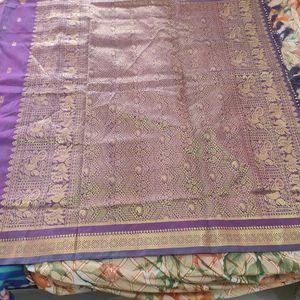 Purple Silk Saree