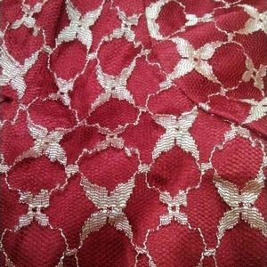 Maroon Net saree