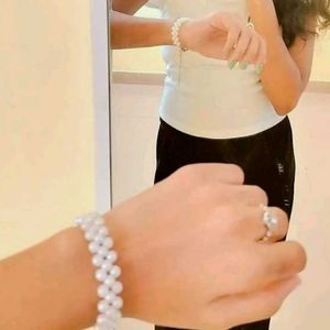 White Bead Bracelet