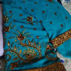 Sitara Work Bodred Saree