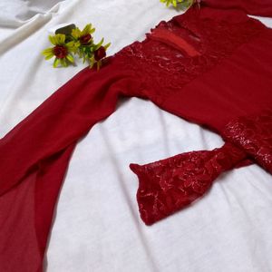 Anarkali With Kaftan Sleeves