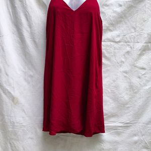 I. CUTE MAROON Mini Dress