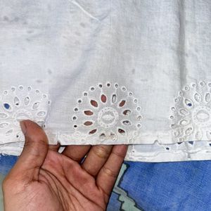 White Chikankari top