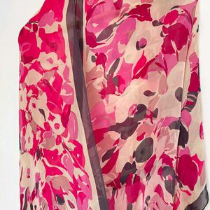 Valentino pink floral silk scraf