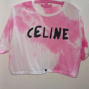 pink and white cotton top