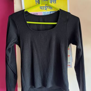 Black Crop Top For Women