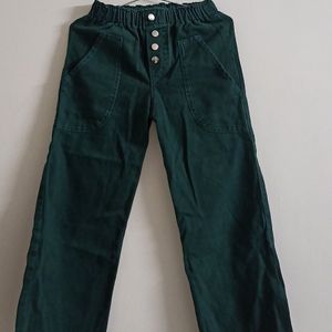 Green Wide Leg Pant