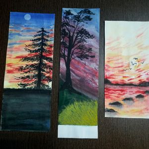 3 Watercolor Paintings Set