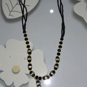 Black Bead Necklace