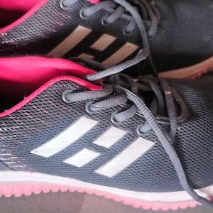 Gray And Pink Sports Shoes