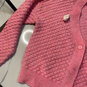 Totally New Cute Pink Baggy Cardigan