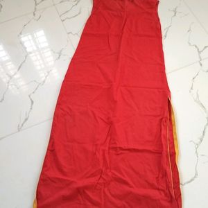 Bright Red Colour Kurta With Jacket