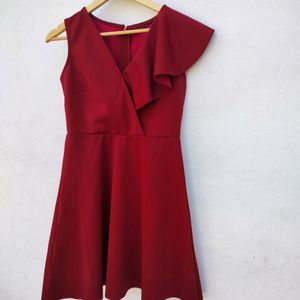 Maroon Mini Dress #studio