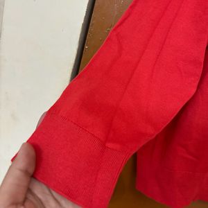 Red Soft Cardigan