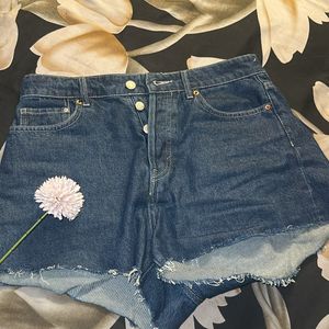 H&M Blue High Raise Shorts