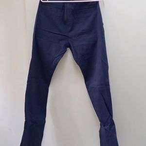 Derby Navy Blue Semi Formal Men's Trousers