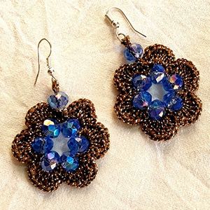 Crochet Crystal Earrings