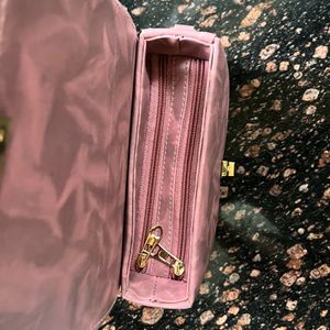 Mauve pink box sling bag