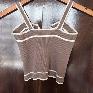 Beige Crop Top