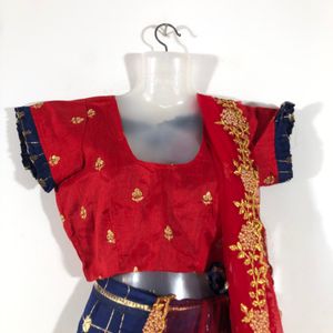 Navy Blue&Red Ethnic Set(Girl’s)