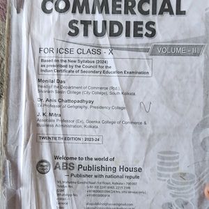 Icse Class 10 Elementary Commercial Studies