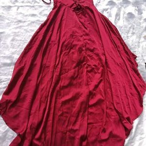 Brand New ( Shein) Red Satin  High Low Dress