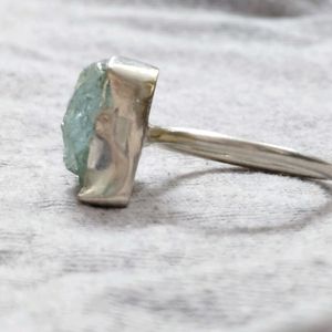 Aquamarine Rough Stone Ring