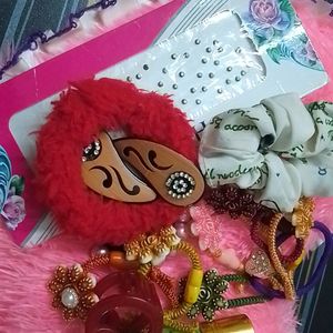 Hairbands, Bindi,Attar, Hair-clip, Clutcher