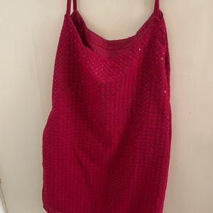 Sleeveless Beautiful Red Kurti