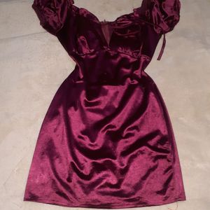 Hot Satin Pink Dress