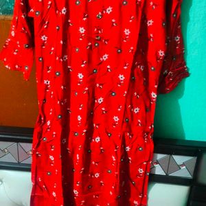 🍒🍒Red Printed Kurti 🌹🌹