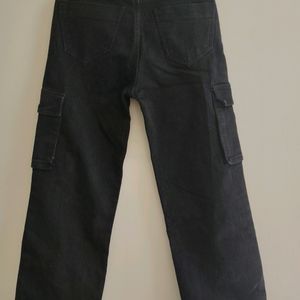 Black Cargo Jeans For Women