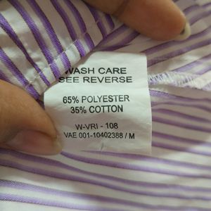 Women's Formal Striped Lavender Shirt