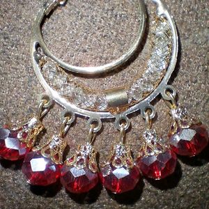 Chandivali (Red) Hydro Beads And CZ Stone