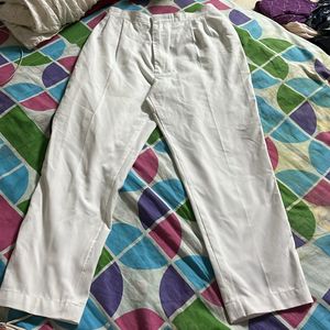 Full Length White Trousers