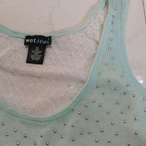 Light Green Cute Top