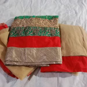 Indo Western Dress Skirt Frock Dupatta