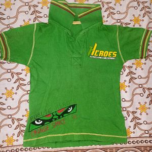 Heroes Green Colored T Shirt