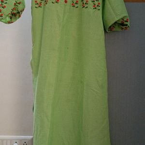 Kurti With Embroidery Work