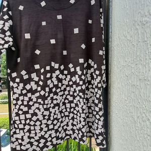 Beautiful White N Black Printed Top