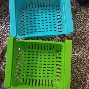 Set Of 2 Expandable Storage Undershelf Baskets