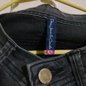 Dark Grey Colour Jeans For Women