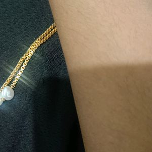 Pebble Shell Pearl Adjustable Bracelet